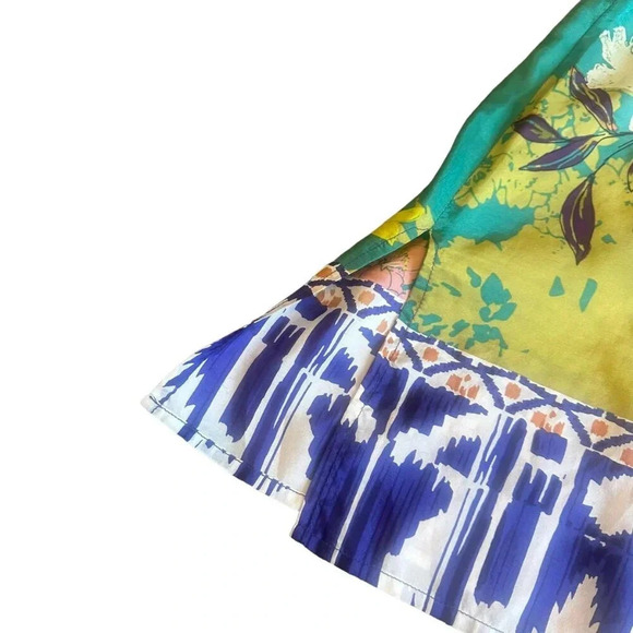 Cabi Bold Floral 100% Silk Mini Dress Tunic Top Abstract Size Small Women's - Picture 6 of 12